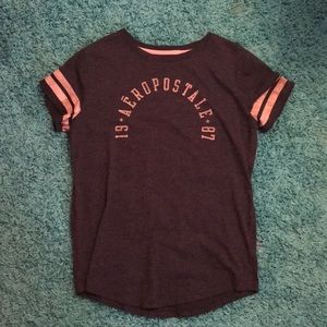 Navy blue and Blush College Tee from Aeropostale